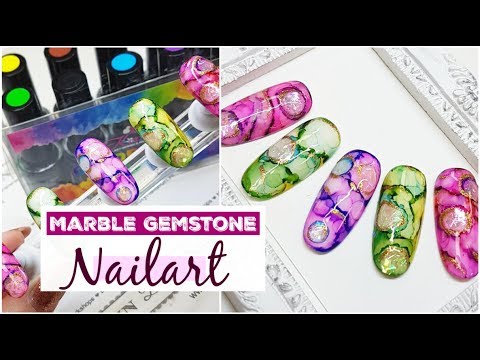 Marble gemstone nailart ♥ Beautynailsfun.nl