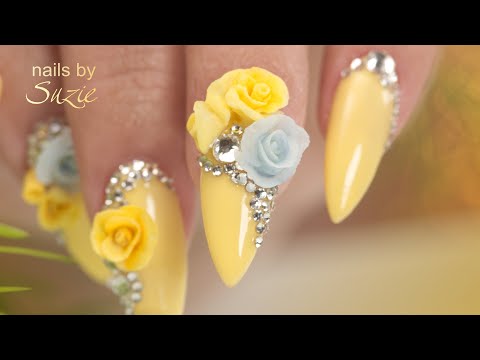 Spring Nails 3D Acrylic Flowers  – Complete Nail Build Tutorial – Prep to Top Coat