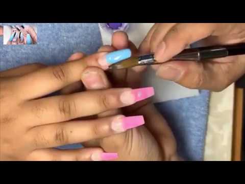 NEW NAIL ART 2019 / NAIL TECHNICIAN T-Y / THE BEST  OMBRE NAIL COFFIN SHAPE /593