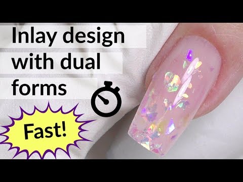 Glitter Nail Art with Dual Forms & Polygel Tutorial