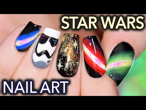 Star Wars nail art: May the freehand be with you