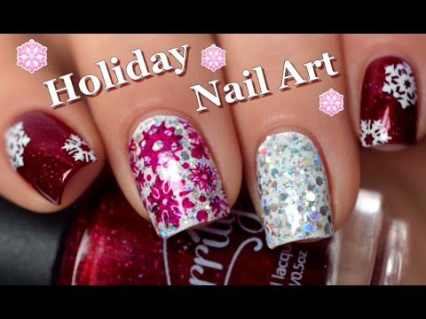 [ Nail Art ] Fêtes de Noël – Holiday Nails Tutorial // melyne nailart
