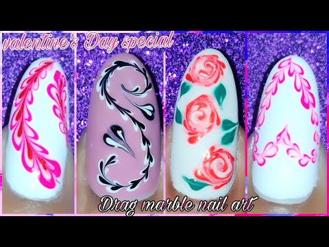 Nailart 2020 nailart using dotting tool valentine's Day special