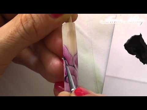 Nail Art by Anna Milay. "Gel Nailart Abstrakt Violet"