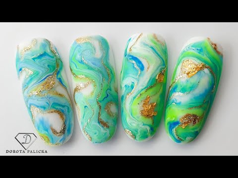 Geode nail art, geode gel nails, minerals nail art, stone nail art. Quick gel nail marble. Nail art