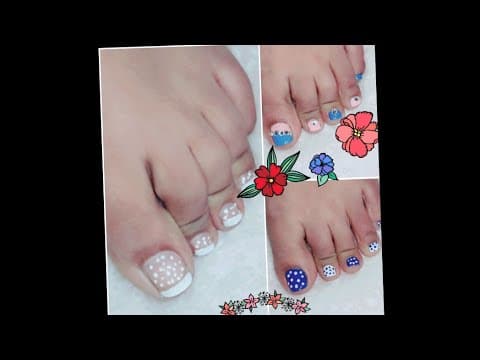 #beginners #nailart                         Easy toe nail art for beginners💅💅💅💅
