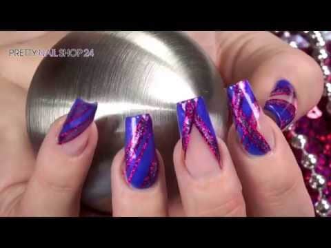 Nailart „Funky Stripes“ mit Nail-Art Pens & Jolifin Farbgel