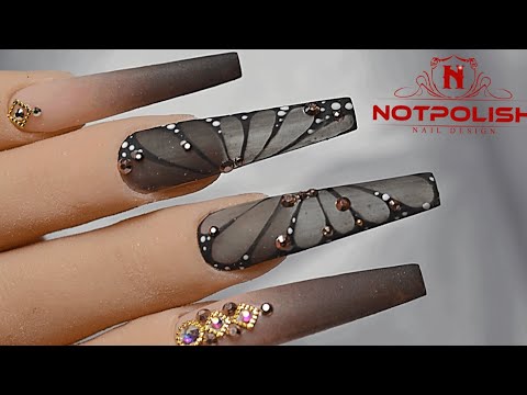 ACRYLIC NAIL TUTORIAL I BUTTERFLY DESIGN I NOTPOLISH I I HƯỚNG DẪN LÀM NAIL