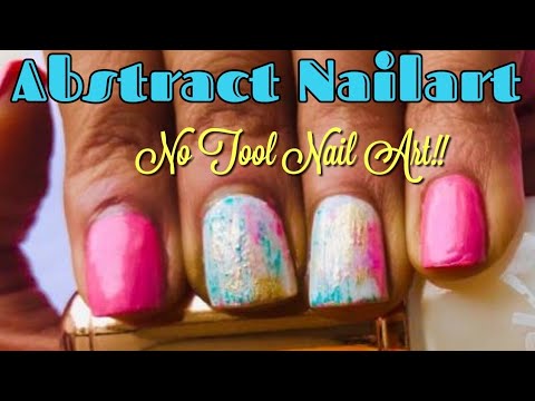 Abstract nail art,no tool nailart,modern nail design,abstract nail art without any tools,DIY nails