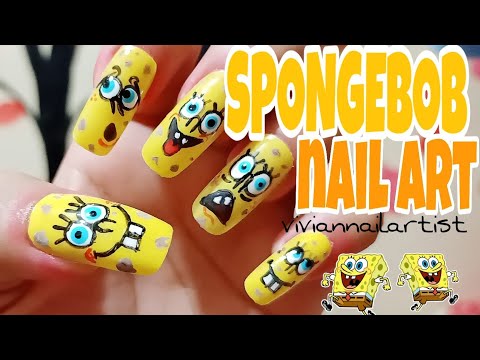 SPONGEBOB NAIL ART TUTORIAL|NAILART COMPILATION