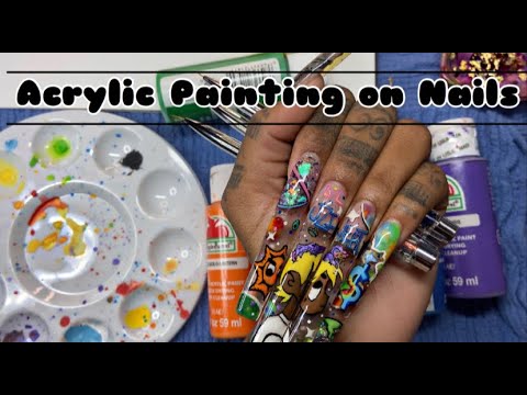 ACRYLIC PAINTING ON NAILS 101: beginner friendly #NailArt #NailTech
