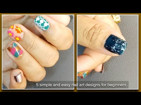5 easy but beautiful nail art designs #nailart #nails2020 #easydesigns #nailarttutorial #stepbystep