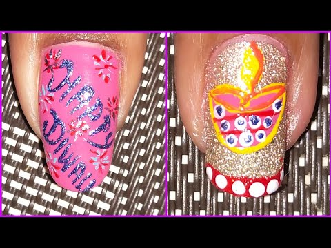 Nailart for Diwali | New nail art 2019