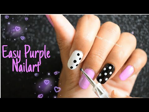 Beautiful Purple Nailart💜💅 |Beginners Nailart