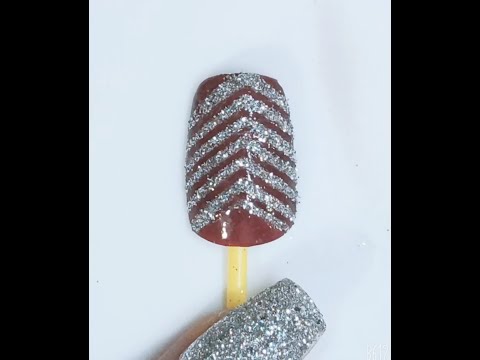 DIY Nail Art 2020| Maroon Glitter | Nailart hack | Nail tutorials | Peaceful | Satisfactory videos