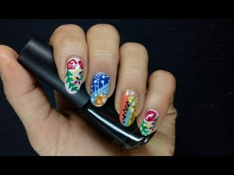 #nailart #FJArt #nailpolish colorful flower nail art design idea 2019