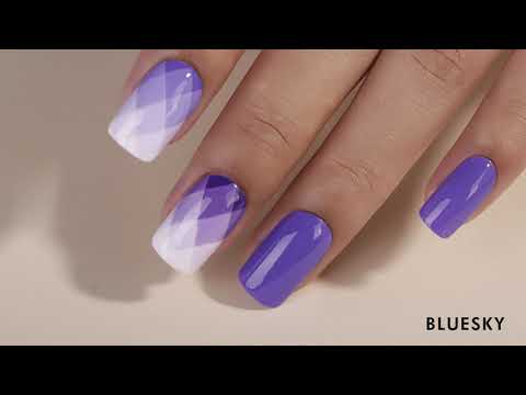 BLUESKY Nail Art Tutorial – Earth, Wind & Fire – Lattice Pattern #nailart #gelpolish
