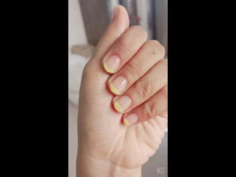 Small nails art | simple nailart | office look | Nail transformation | Glitter nailart | DIY nailart