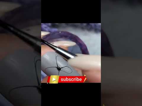 glitter butterfly nail art Tutorial | 2021 NailArt #shorts