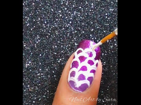 Fish Scale Nail Art Design 🥰 | Easy Nailart #youtube #nailart #short #14