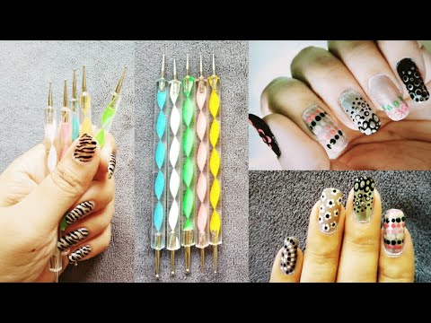 Nailart Designs with dotting tools| nailart with dotting compilation | Long Nail designs