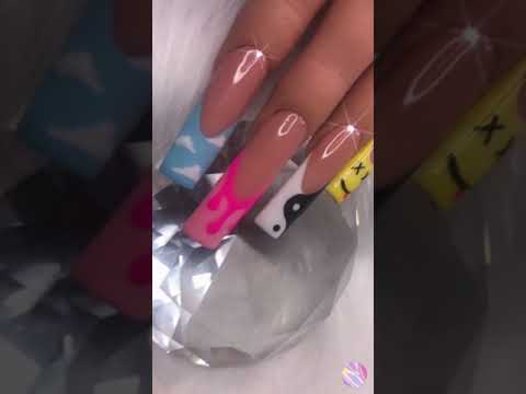 Nail art Freestyle #naildesigns #longnails #acrylicnails #nailart
