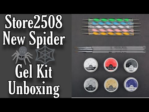 Store2508 New Spider 🕷️ Gel kit unboxing and Review | New nail products #nailart #spidergel #newnail