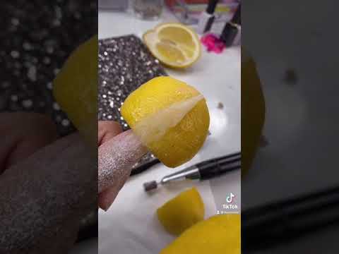 Lemon Peel Nails: my nails smell like Lemon #shorts #nails #nailart