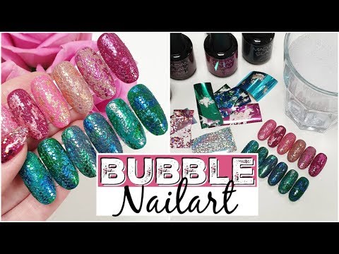 Bubble nail art tutorial met folies en gelpolish ♥ Beautynailsfun.nl