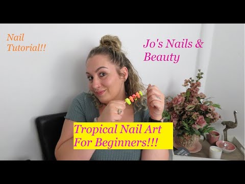 NAIL ART TUTORIAL!!! Stap voor stap tropische nailart.