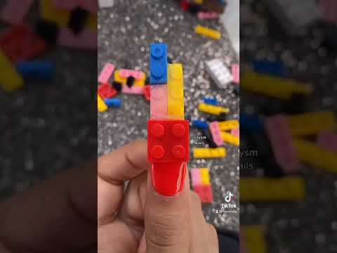 Lego building block nail s | amazing nail art tutorial #shorts #youtubeshorts #nailart
