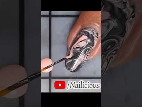 Beautiful Nail Art | Marble Nails #nailart #shorts #youtubeshorts