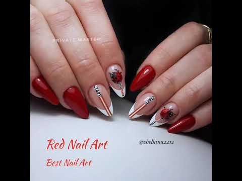 Red Nail Art | Best Nail Art #shorts #nailart #nail