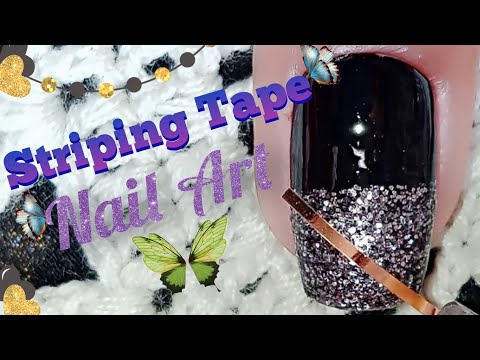 Striping Tape Nail art | how to use striping Tape #planetnailart #nailart