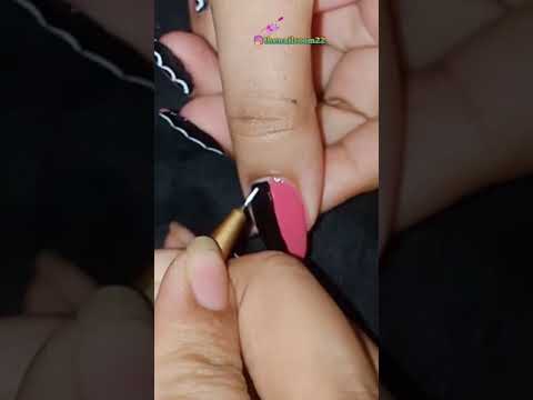 Easy freehand nail art(Nail art for beginners)#youtubevideo #shorts #nailart#tutorial