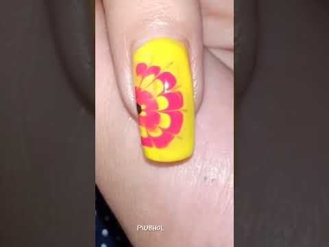 easy flower nail art designs 💅 #nailart #shorts