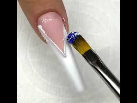 blue and white nail art #shorts #shorts #nailart #nailart #nail #like #subscribe