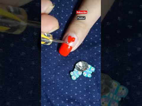Heart ❤️ Nail art designs 💅#nailart #love #short