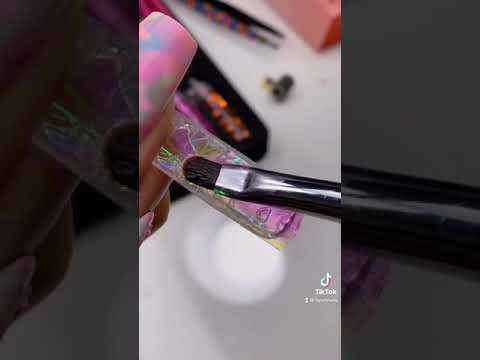 Nail Art with a Gift Bag (Polygel and Dual Forms) #nails #nailart #satisfying