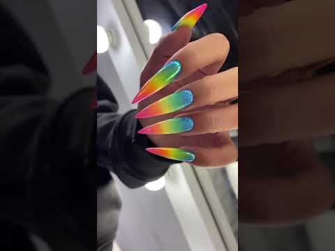 ombre+ Rainbow nail art #shorts #shorts #nailart #nailart #nail #subscribe #like #nail