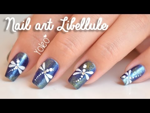 Nail art Libellule (Dragonfly nail art)