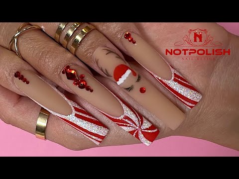 CHRISTMAS NAIL DESIGNS I NOTPOLISH I ACRYLIC NAILS I NAILART TUTORIALS I COFFIN SHAP