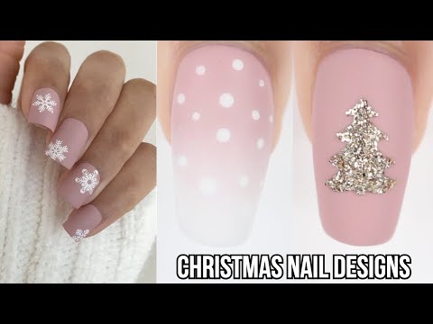 CHRISTMAS NAIL DESIGNS 2021 | easy pink Christmas nail art compilation 2021