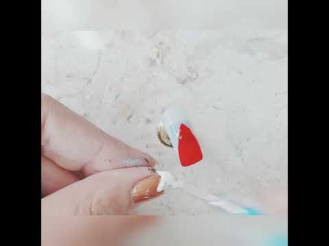 easy nail art Christmas #naildesign #nailart #nail #short