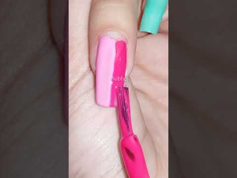Pretty pink colour nail art design #nailart #shortsvideo  #shorts