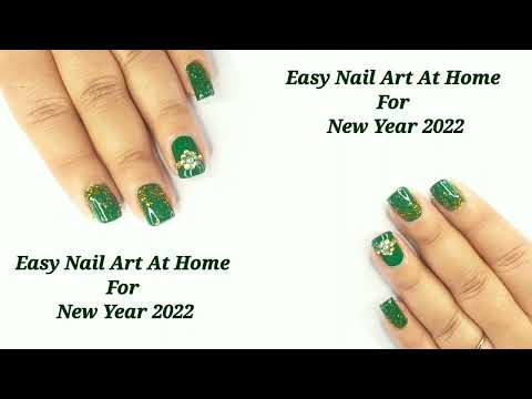 Easy nail art at home  || nail art 2022  #nailart #bling #glitter