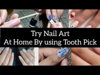 Simple Homemade Nail Art||Nail Art By Toothpick #makeup #fashion #nailart #nail #nails #beauty