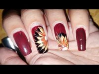 Flower marble Nailart design || Simple Nail art design 💅 #nailart #youtube #piubhol